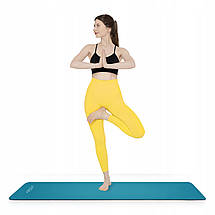 Килимок (мат) спортивний 4FIZJO NBR 180 x 60 x 1 см для йоги та фітнесу Sea Green (P-5905973406697), фото 5