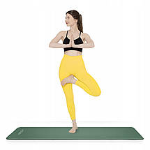 Килимок (мат) спортивний 4FIZJO NBR 180 x 60 x 1.5 см для йоги та фітнесу Navy Green (P-5905973406727), фото 3