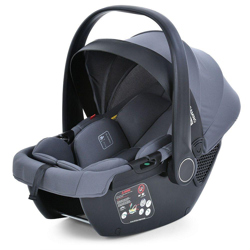 Сіре автокрісло бебікокон для новонароджених i-LINE ME 1176 Melange Gray – група 0+, вага до 13 кг, з козирком, фото 1