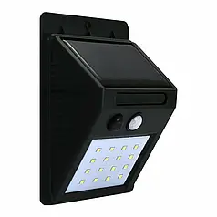 LED світильник вуличний Goldlux Box на сонячній батареї 2.2W 6400К IP44 з датчиком руху 307644