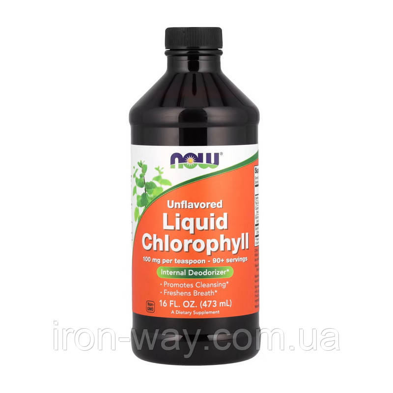 NOW Liquid Chlorophyll (473 ml, unflavored), фото 1
