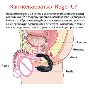 Масажер простати медичний з вібрацією Roger-U