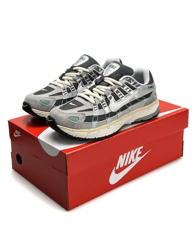 Кросівки Nike P-6000 Grey Green Найк сірі чоловічі жіночі підліткові молодіжні зручні, фото 1