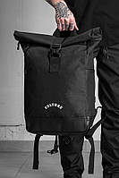 Повсякденний рюкзак Роллтоп шкільний Without з принтом Culture Black