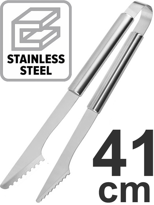 Подовжені щипці для гриля барбекю MADORU зі зручною ручкою з нержавіючої сталіEStyle