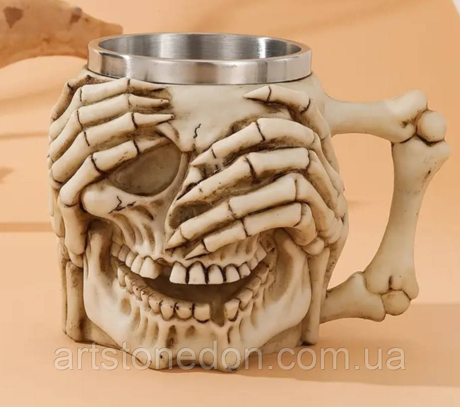 Кухоль. Пивний кухоль в формі черепа, фото 1