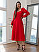 Витончене та елегантне вечірнє жіночне плаття Marian з довгим рукавом, червоне, фото 4
