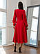 Витончене та елегантне вечірнє жіночне плаття Marian з довгим рукавом, червоне, фото 6