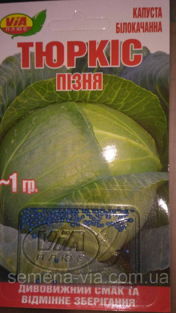 Насіння капусти Тюркис (1 грам) ТМ VIA плюс