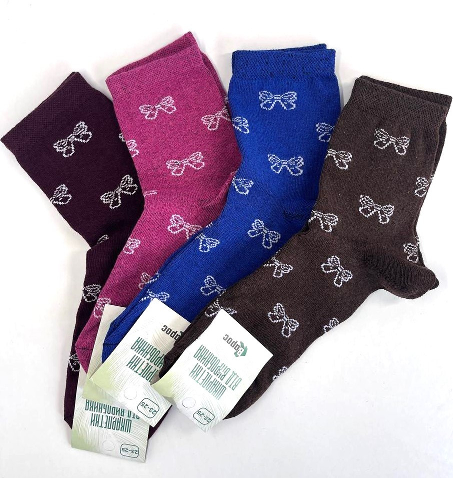 Шкарпетки жіночі  "Бантик" 23-25  (12 пар!) (Демісезонні) Варос, фото 1
