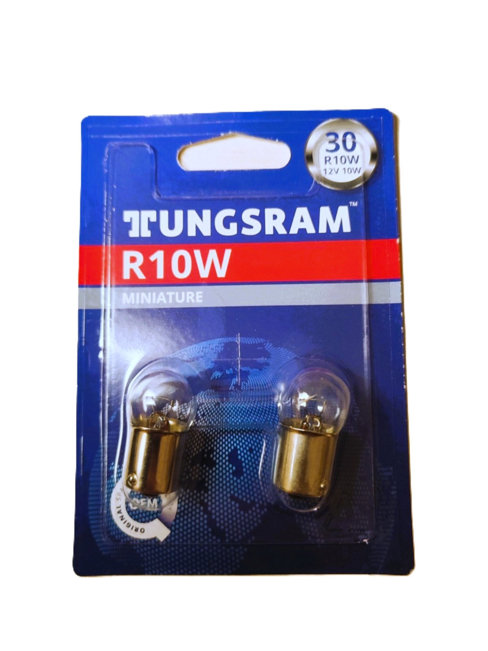 2641 E1 R10W 12 V BA15S TU BL2B (блістер-ціна за дві лампи) (габарити), фото 1