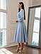 Витончене та елегантне вечірнє жіночне плаття Marian з довгим рукавом, блакитне, фото 4