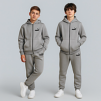 Теплий Костюм на флісі для хлопчика 146-164 см 003353 Туреччина Сірий