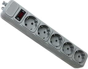 Мережевий фільтр Gembird SPX-B-6 1.8m Grey (SPG5-X-6G)