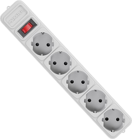 Мережевий фільтр Maxxter 1,8м Gray (SPM5-G-6G)