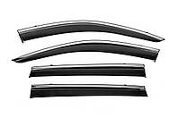 Ветровики с хромированным молдингом Niken Luxury (4 шт) для Jeep Cherokee KL 2013- гг