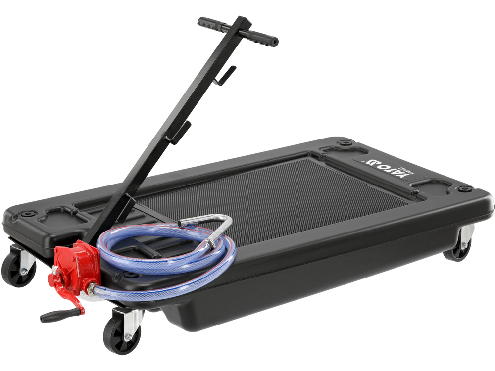 Мобільний пристрій 65 л для зливання олії з ручним насосом YATO YT-07183, фото 1