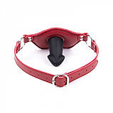 Кляп, фіксатор рота Bdsm4u силіконовий з шкіряними ременями, фото 3