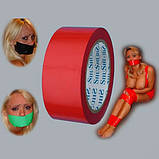 Червона стрічка, клейка стрічка Bdsm4u 20 метрів, фото 3