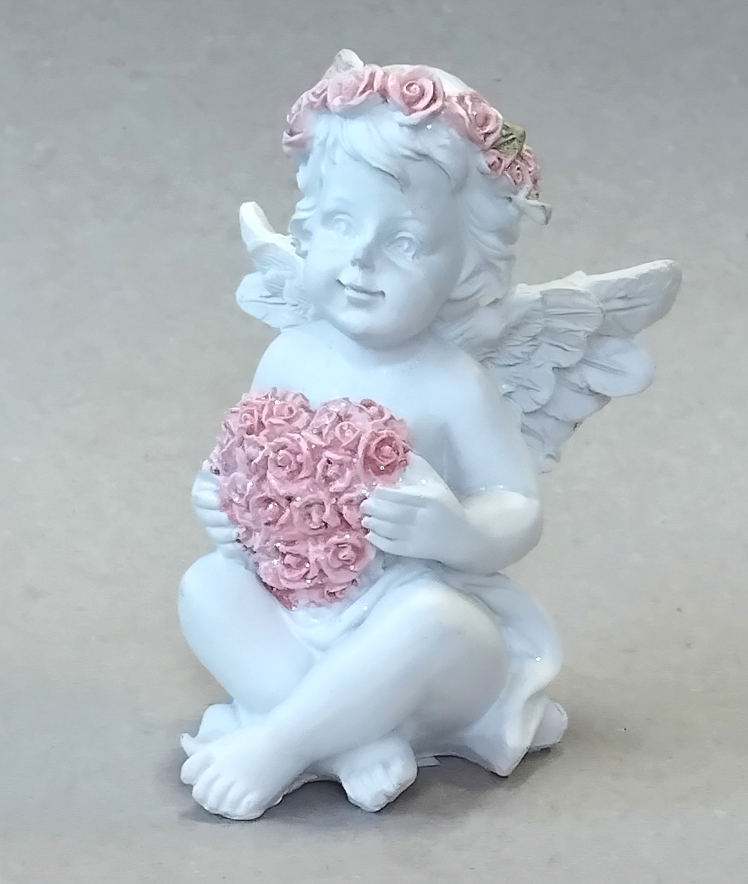 Ангелочок з сердечком з троянд 2, фото 1