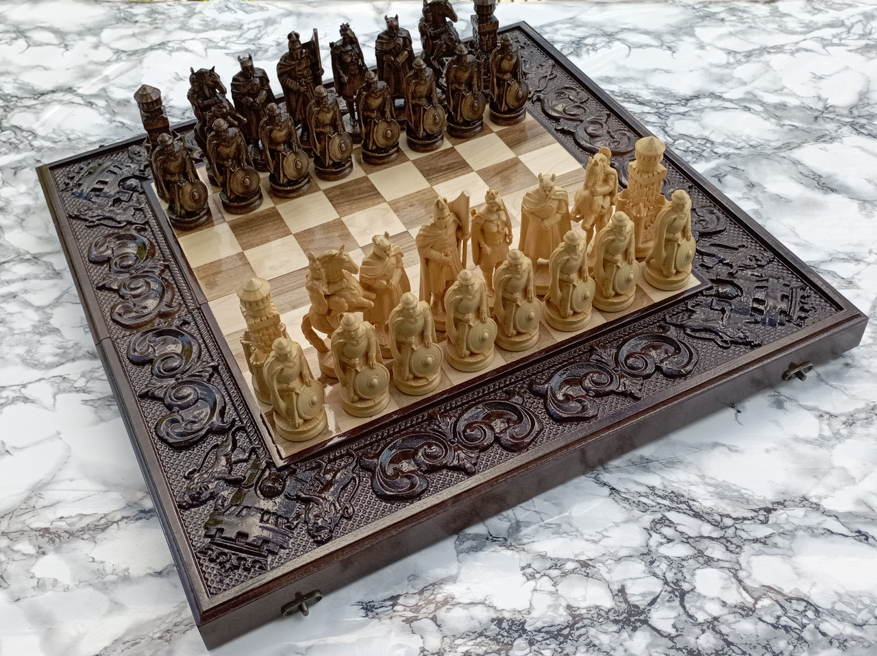 Шахи,нарди,шашки Королівські лицарі 55х55см, фото 1