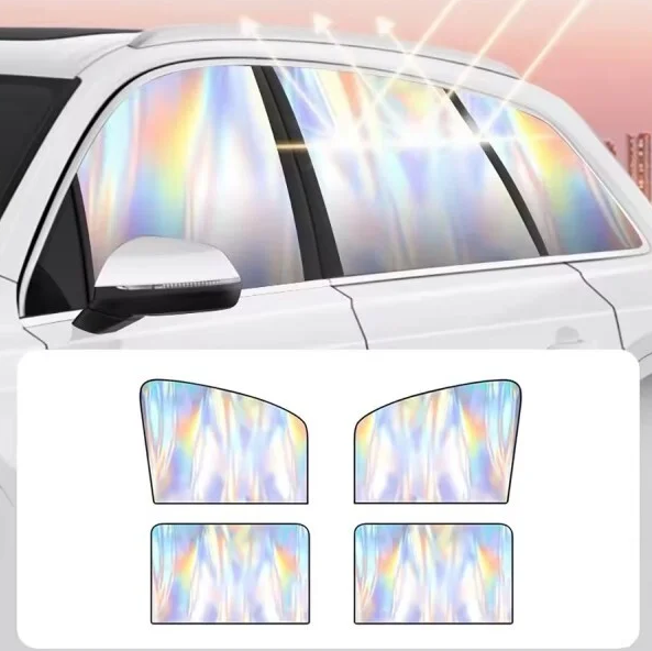 Екрани - шторки в машину 4 шт, сонцезахисні на бічні скла на магнітах, фото 1