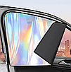 Екрани - шторки в машину 4 шт, сонцезахисні на бічні скла на магнітах, фото 3