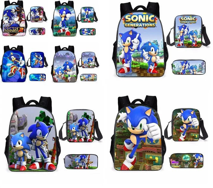 Шкільний рюкзак Sonic 3в1 з м'якою спинкою, фото 1