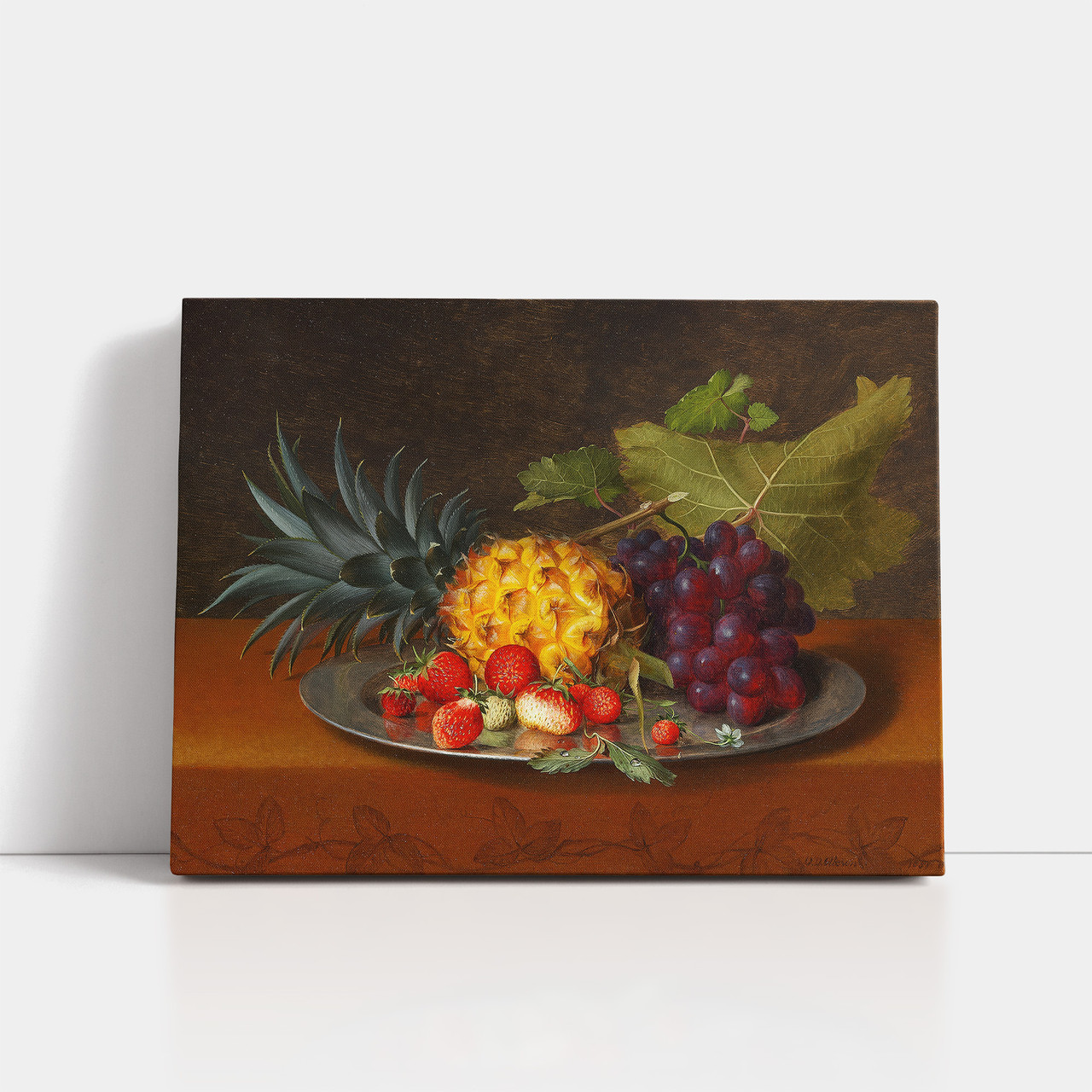 Картина на полотні "Отто Дидрик Оттесен - Фрукты на тарілці, Otto Diderich Ottesen", 45×60см