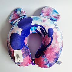 М'яка подушка для шиї з ефектом пам'яті Міккі рожева, 28 см