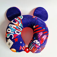 М'яка подушка для шиї з ефектом пам'яті Міккі синя, 28 см