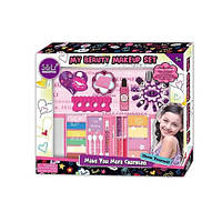 Дитяча косметика тіні, блиски, лак, накладні  нігті, олівець  для губ, Рум'яна, пензлики( S 21517)