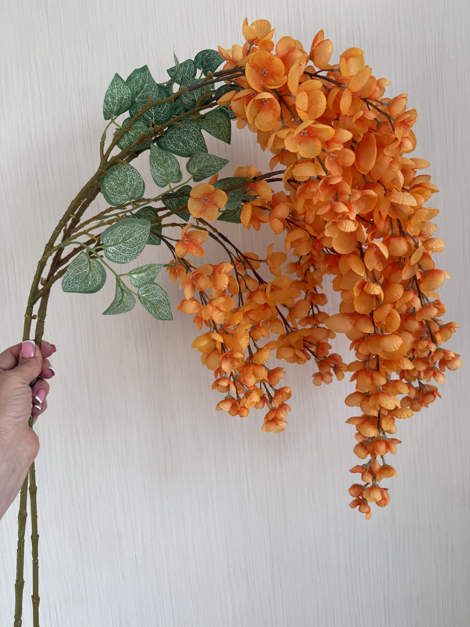 Штучна гліцинія . Гілка декоративної гліцинії ( 115 см , помаранчева), фото 1