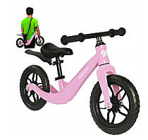 Дитячий легкий балансувальний велосипед 2+, 12" колеса + плечовий ремінь Kruzzel 25768