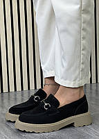 Туфлі лофери " ШКІРА " жіночі 6 пар у ящику чорного кольору 37-41, фото 2