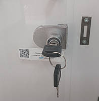 Замок меблевий для скляних дверей накладний GIFF 408 Хром