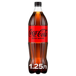 Напій Coca-Cola Zero Безалкогольний сильногазований Без цукру 1.25 л 5449000133724 smart
