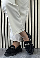 Туфлі лофери " ШКІРА " жіночі 6 пар у ящику чорного кольору 37-41, фото 5