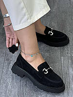 Туфлі лофери " ШКІРА " жіночі 6 пар у ящику чорного кольору 37-41, фото 6