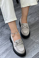Туфлі лофери " ШКІРА " жіночі 6 пар у ящику сірого кольору 37-41, фото 4