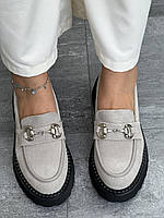 Туфлі лофери " ШКІРА " жіночі 6 пар у ящику сірого кольору 37-41, фото 6