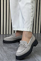 Туфлі лофери " ШКІРА " жіночі 6 пар у ящику сірого кольору 37-41, фото 7