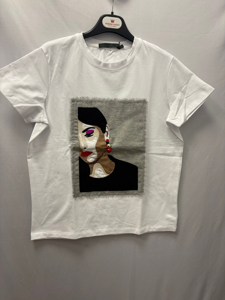 Футболка жіноча біла Любов Шейха  NORA KVITTIN MKNK450511-1, фото 1