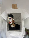 Футболка жіноча біла Любов Шейха  NORA KVITTIN MKNK450511-1, фото 2