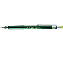 Олівець механічний Faber_Castell 136300 зелений 0,5 мм 9715 "TK-Fine" пластиковий, метал.грип, метал. кліп, з гумкою