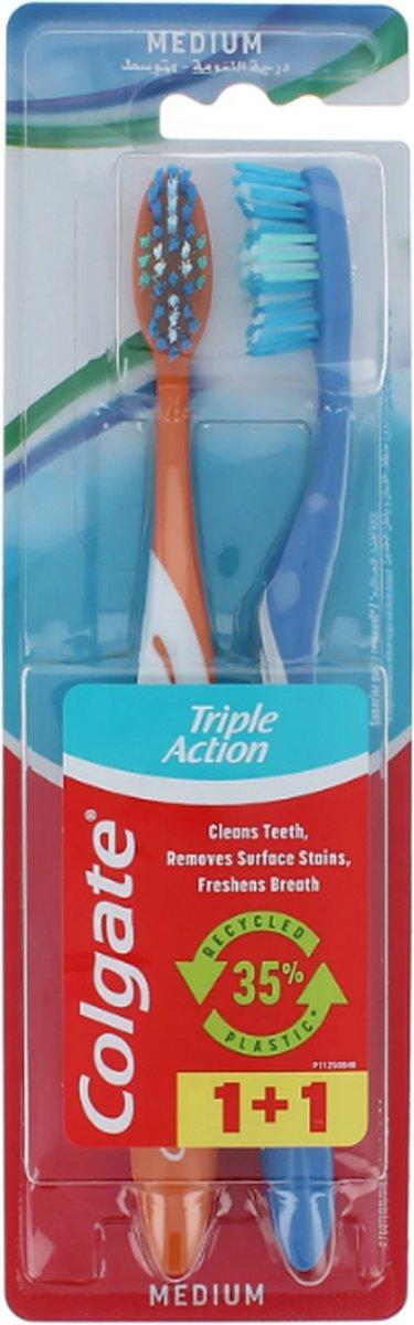 Щітка зубна Colgate Triple Action 2 шт. середньої жорсткості