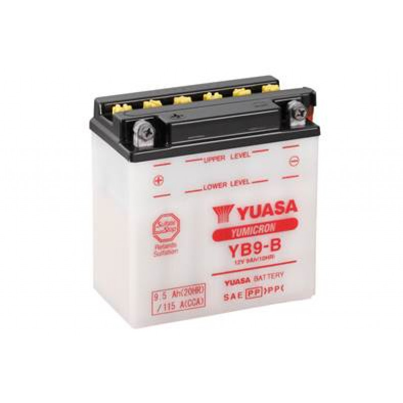 Мотоакумулятор Yuasa YuMicron Battery 12В 9.5Ач 115А(EN) L+ YB9-B(сухозаряджений), фото 1