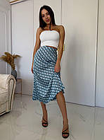 Женская стильная классическая шелковая базовая демисезонная юбка оверсайз 42-44, 46-48, 50-54, 56-58