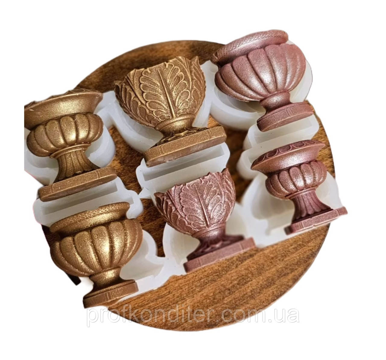 Силіконовий молд для шоколаду, зефіру та ін ʼВазони для декору шоколадних плиток", фото 1