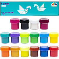 Гуаш 16 кольорів, 10 мл, ГАММА Мозаїка